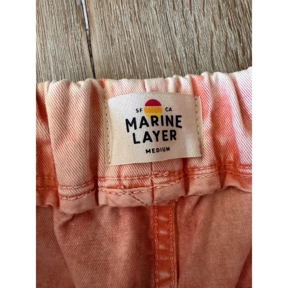 Marine Layer Orange Peach Acid Wash Barrel Jeans Size M - Picture 4 of 4